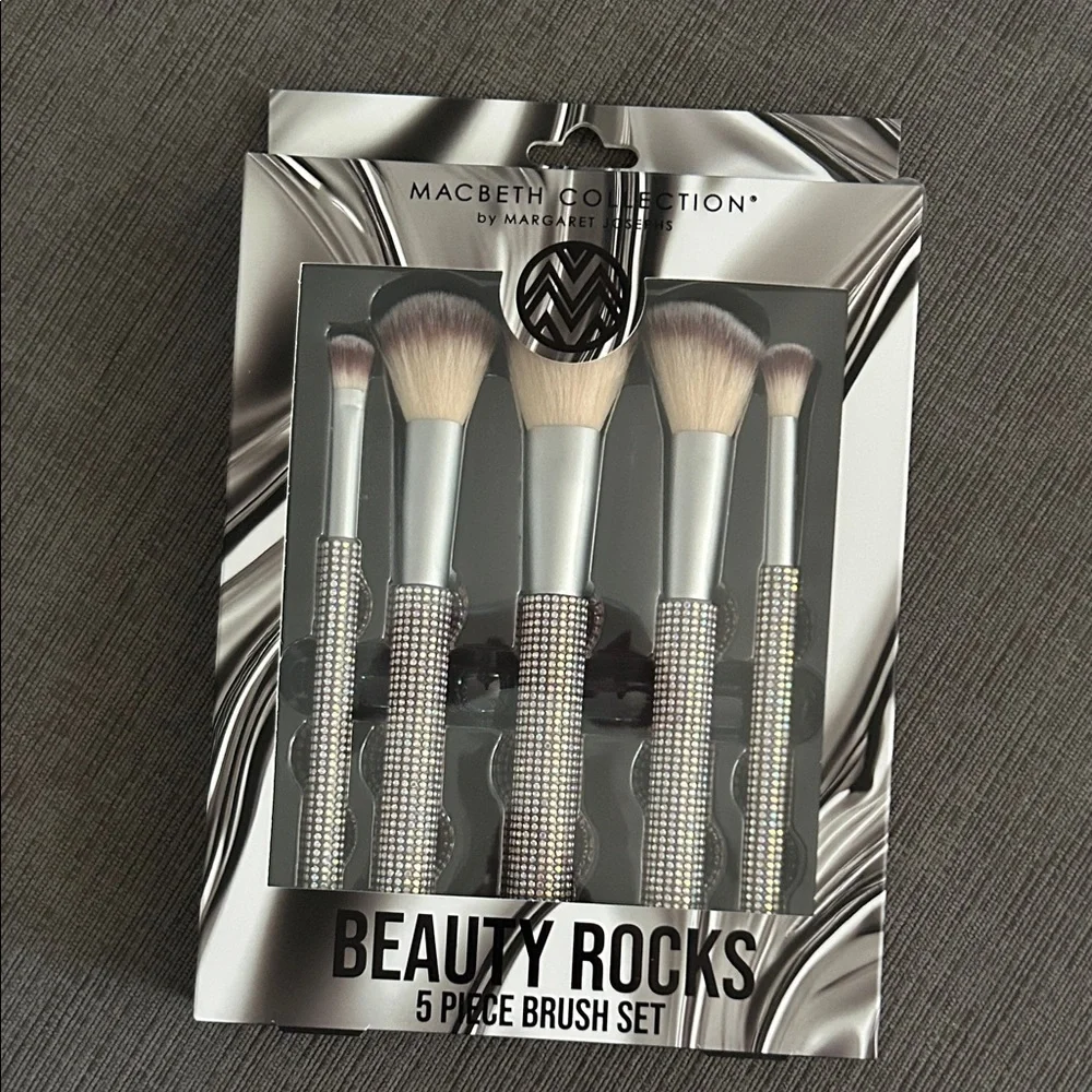 MACBETH COLLECTION Beauty Rocks Rhinestone Bling Brush Set 5 pieces NEW